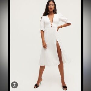 NWT Maribel Linen Dress in White